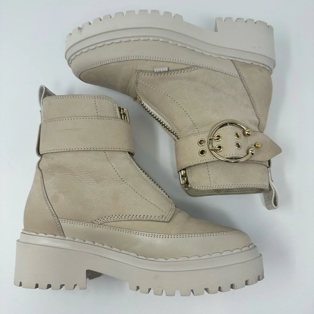 Nubikk lace up Ankle Boots Fae Ray in Sand Women's EU 36/US 5.5